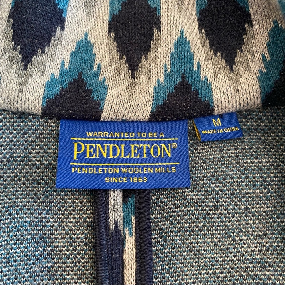 PENDLETON Ikat Blue/Gray Blazer Jacket - Picture 4 of 7